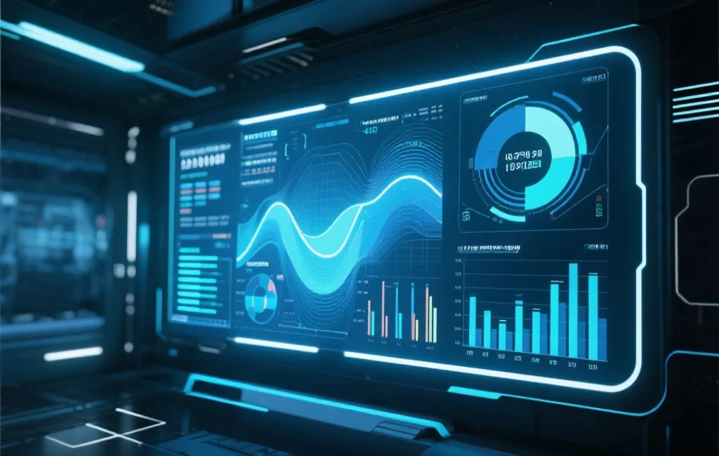 信息展示界面与数据可视化示意
